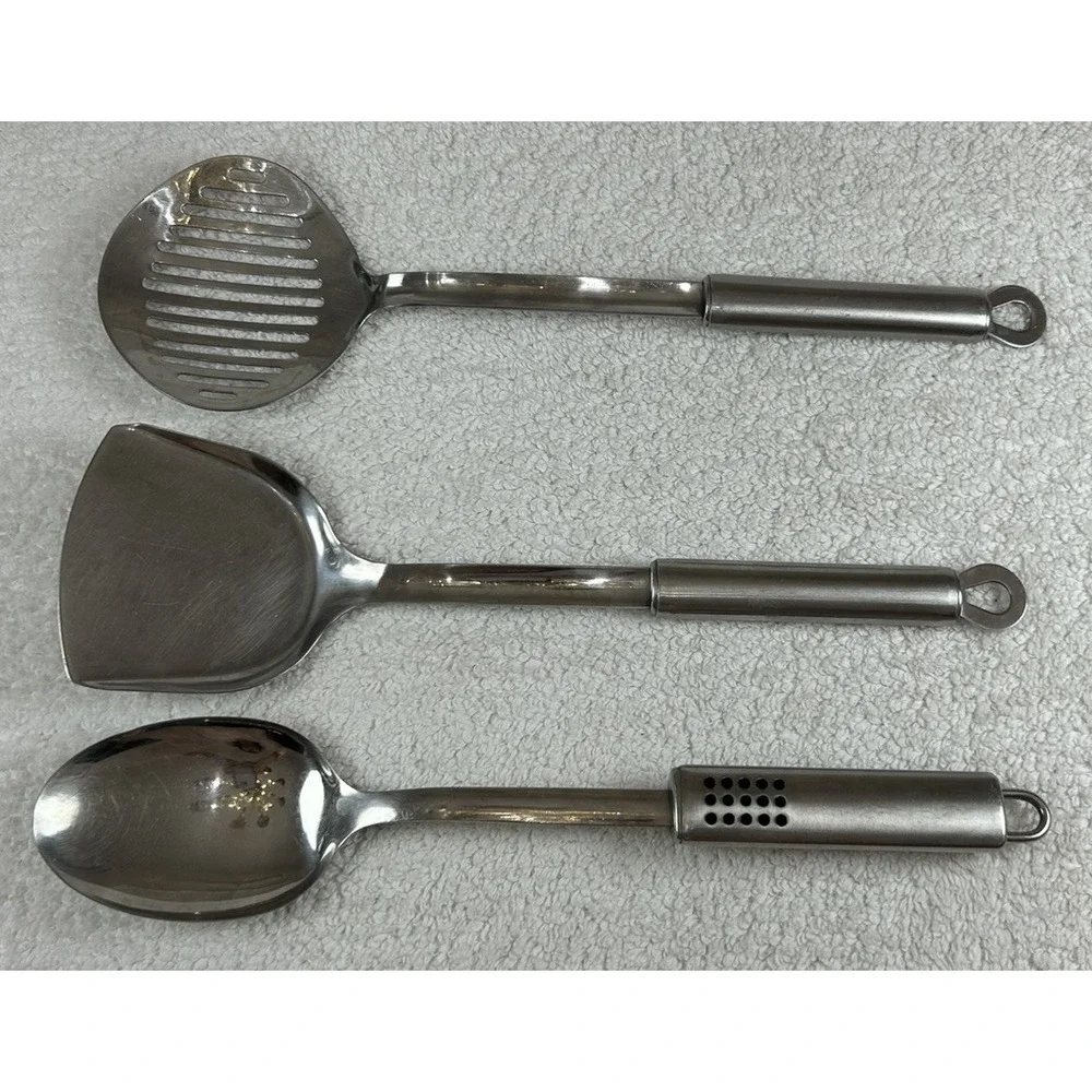 INOX 18/10 Stainless Steel Heavy Duty Kitchen Serving Tools 3 PCs **EUC**